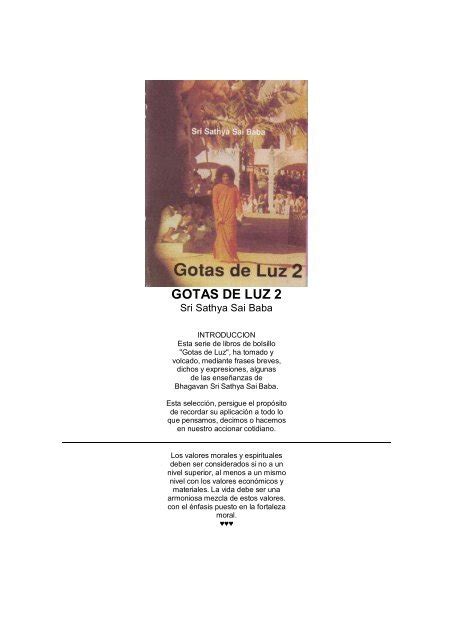 Gotas De Luz 2 Fundación Sathya Sai Baba De Argentina