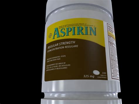 3d Model Aspirin Bottle