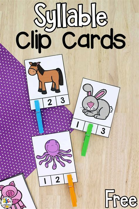 These Syllable Clip Cards Are A Fun Hands On Way For Kids To Practice