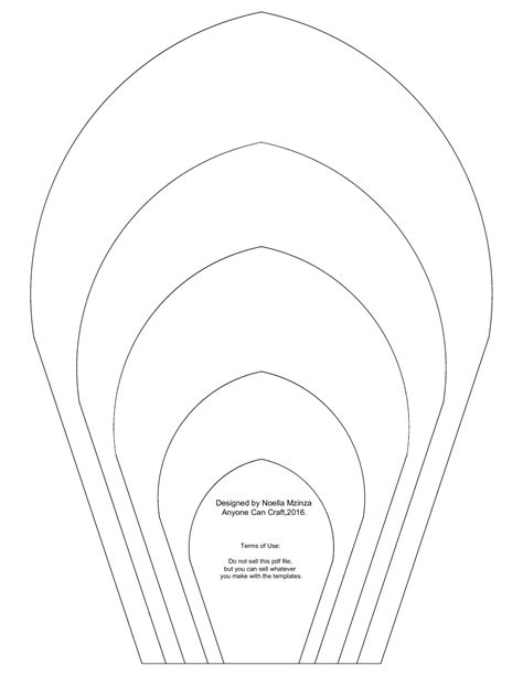 Oval Flower Petals Template Download Printable PDF | Templateroller