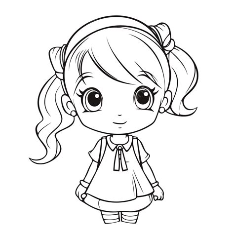 Girl Outline Drawing Clipart At Wanda Devine Blog