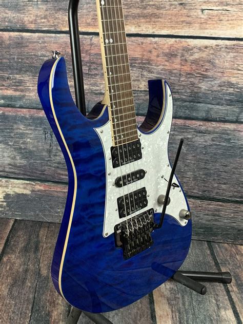 Used Ibanez Premium RG950QM HSH Electric Guitar- Cobalt Blue