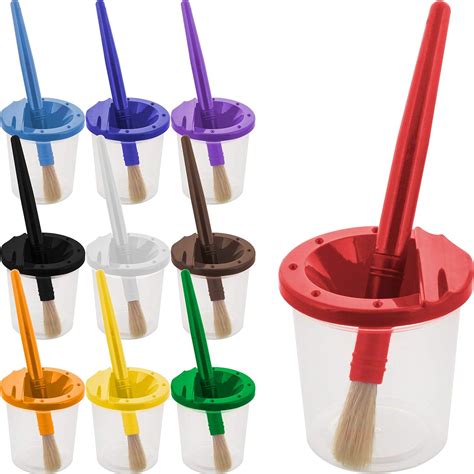 Us Art Supply 10 Piece Childrens No Spill Paint Cups