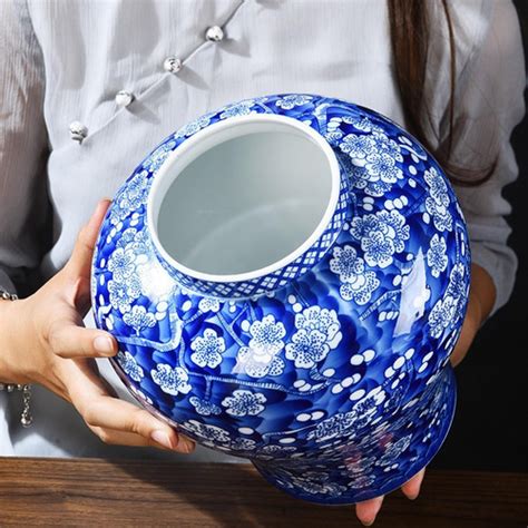 Jarr N De Porcelana De Ciruela China Tarro De Jengibre Cuotas Sin