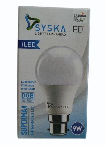 9W Syska Supermax Integrated LED Bulb 900 Lm Cool White At Rs 80