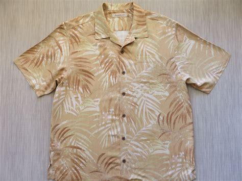 Tommy Bahama Shirt Hawaiian Island Aloha Shirt Tropicana Palm Etsy Tommy Bahama Shirts