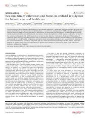 Sex And Gender Differences In Ai For Biomedicine Review And Course Hero