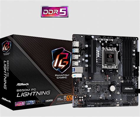 Asrock B650m Pg Lightning Motherboard Micro Atx με Amd Am5 Socket Skroutzgr