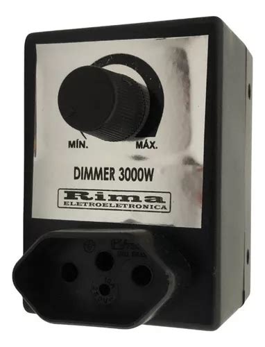 Dimmer Controlador Bivolt Tomada Dimer Preto Rima 621 3000w 110V 220V