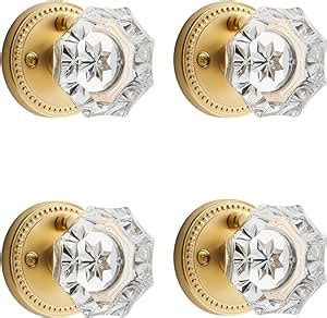 Sorwduerm Gold Door Knobs Crystal Door Knob Interior Satin Brass