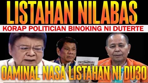 Cong Marcoleta Isiniwalat Gov Oaminal Nasa Listahan Ni Fpduterte