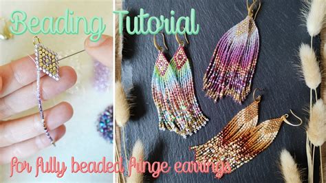 Beading Tutorial 6 Fringe Earrings Luano Fun Colorful DIY