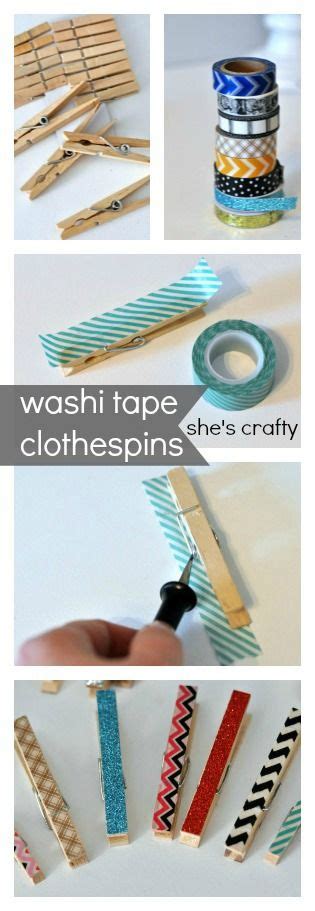 Shes Crafty Washi Tape Clothespins