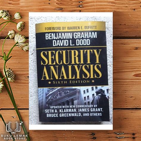 Security Analysis Book By Benjamin Graham David L Dodd Shopee Malaysia