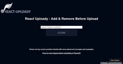 React Uploady Add And Remove Before Upload Forked Codesandbox