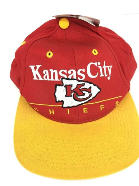 New Vintage 90s Nfl Kansas City Chiefs Snapback Hat Great Condition Ebay