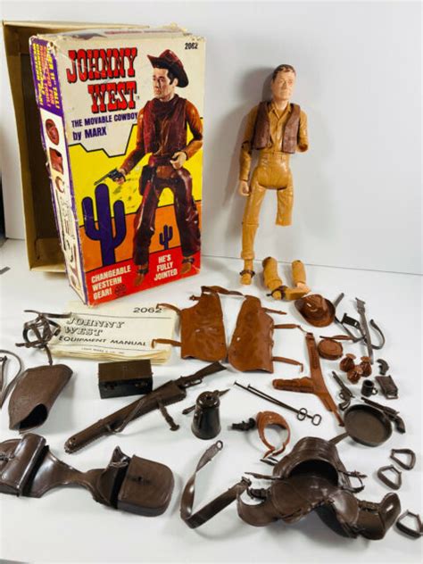 Vtg Marx Johnny West Action Figure Toy In Box Repair Ebay