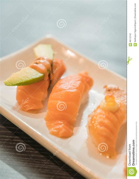 Salmon Nigiri Stock Photo Image Of Mayo Burned Dinner