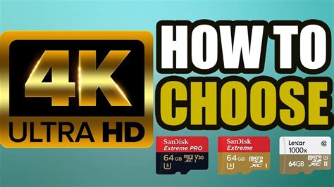 How to Choose Memory Cards For 4K Video - YouTube