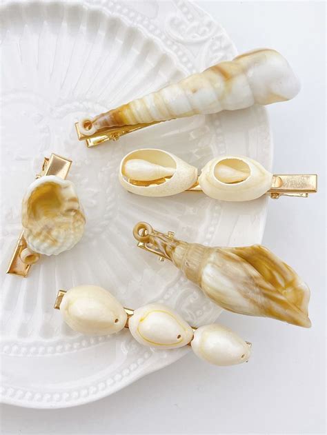 Pcs Conch Decor Alligator Hair Clip Seashells Hair Accessories Hair