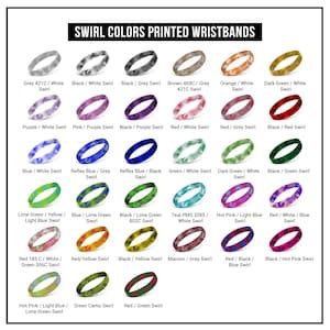 Custom Debossed Wristbands Swirl Colors Personalized Wristbands Event ...