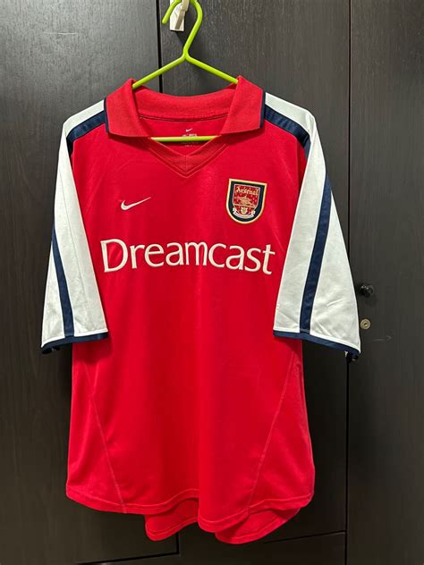 Authentic Arsenal 0001 0102 Home Kit Dreamcast Mens Fashion