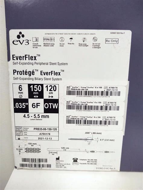 New Ev3 Prb35 06 150 120 Everflex Protege Self Expanding Biliary Stent