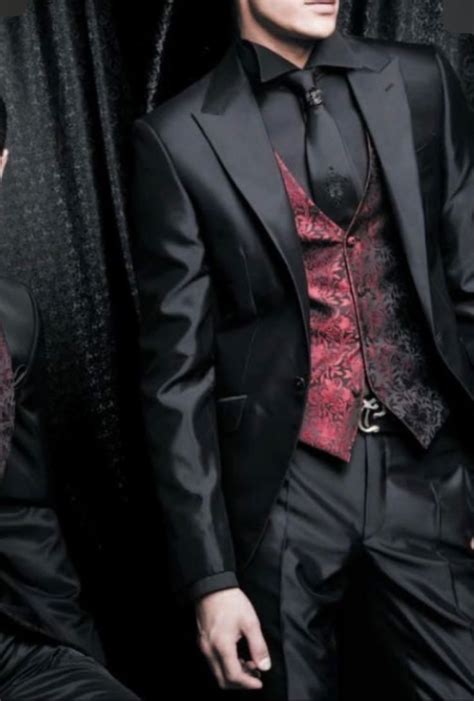 Dream Suit Black And Red Suit Black Suit Wedding Prom Suits For Men