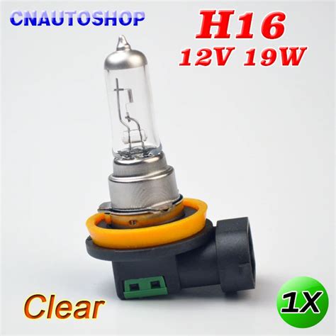 Hippcron H16 Halogen Lamp Clear Glass 12V 19W 3800K PGJ19 3 Base Car