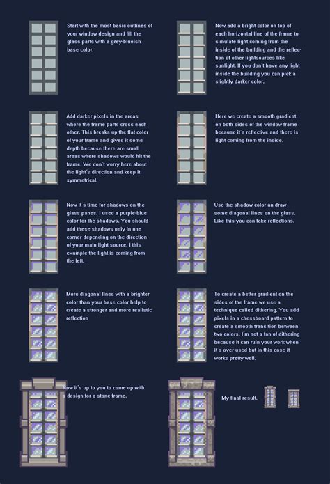 Window tutorial by MakeStuffHapen | Pixel art design, Pixel art ...