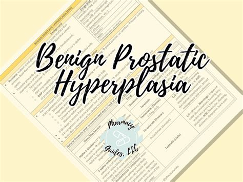 Benign Prostatic Hyperplasia Bph Pharmacy Study Guide Naplex Pharmacy