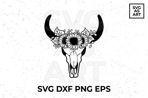 Cow Skull Svg Cut File By Svgandart Thehungryjpeg