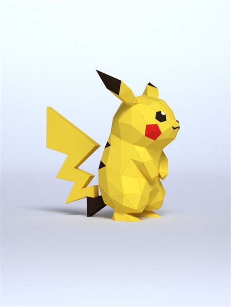 3D papercraft Pokemon Pikachu DIY Templates Including | Etsy in 2021 ...