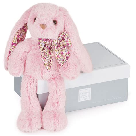 Copain câlin Lapin Rose Petit modèle Histoire d ours Peluches Aubert