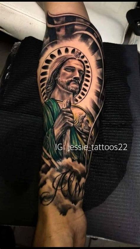 Pin On San Judas Tattoos Tattoos For Guys Hand Tattoos Forearm