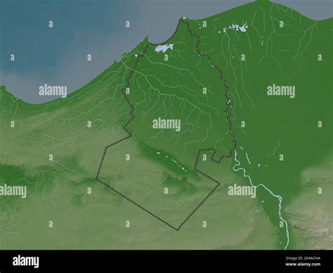 Al Buhayrah Gobernaci N De Egipto Mapa De Altura Coloreado En Estilo