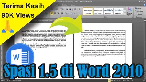 Cara Mengatur Spasi Di Microsoft Word Simplenewsvideo Youtube