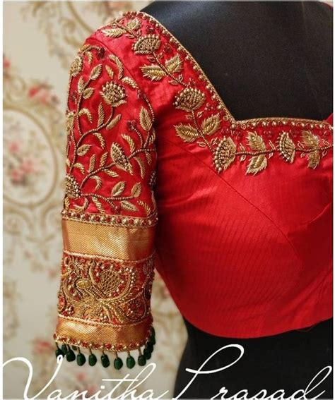 Pin by Rithu Divya on Désigner Blouses Red blouse design Fancy