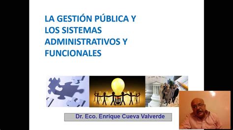 Gestión Pública Y Los Sistemas Administrativos Y Funcionales Youtube