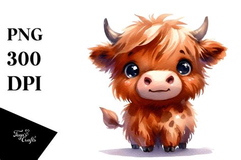 Funny Highland Cow With Goofy Smile Png