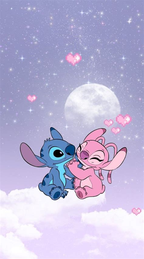 Stitch Aesthetic Stitch Wallpaper For Iphone Stitch And Angel