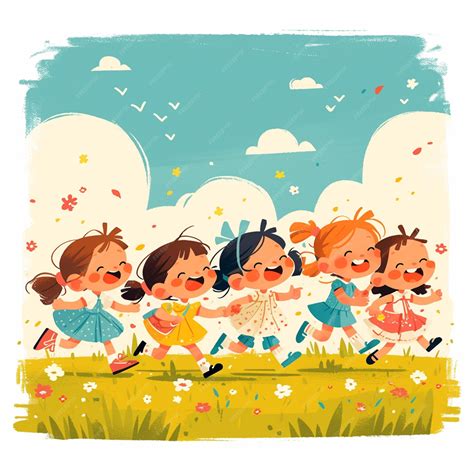 Children playing games like tag and hideandseek on Childrens Day ...