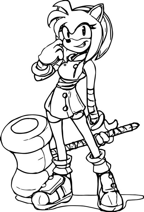 Coloriages Amy Rose Feuilles Imprimables Coloriages Gratuits Imprimer