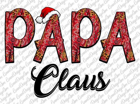 Papa Claus Png Papa Claus Sublimation Png Western Design Papa Claus