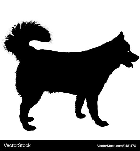 Husky Silhouette Royalty Free Vector Image Vectorstock