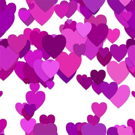 Purple Hearts And Stars Background