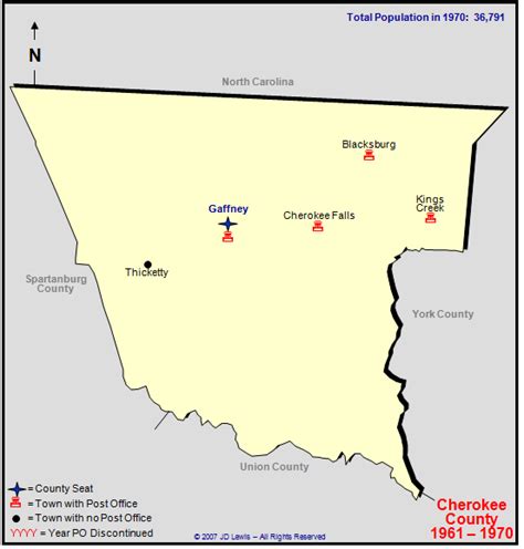 Cherokee County, SC - 1961 to 1970