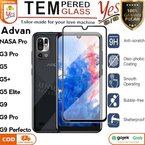 Jual Advan NASA G3 Pro G9 Perfecto G5 Plus G5 Elite Tempered Glass YES