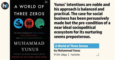 Review A World Of Three Zeroes By Muhammad Yunus Hindustan Times