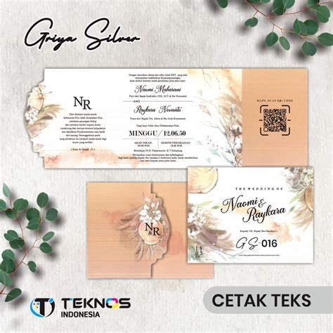 Jual Undangan Pernikahan Mewah Simple Elegant Cetak Undangan Blangko